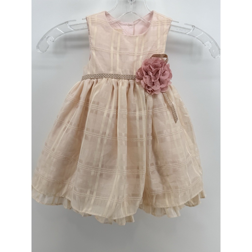 Laura Ashley London 18M Dress Soft Pink Flower Lined